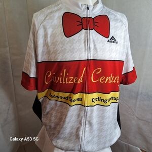 ASCEND Multi Colored Short Sleeve Cycling Shirt Men's Size 4XL